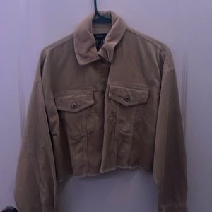 Forever 21 cropped brown/tan jean jacket